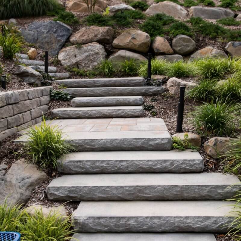 Rockface Steps - State Material Mason Supply