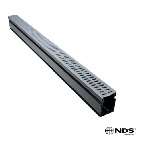 NDS 9ft Slim Channel Drain with Grates - State Material Mason Supply