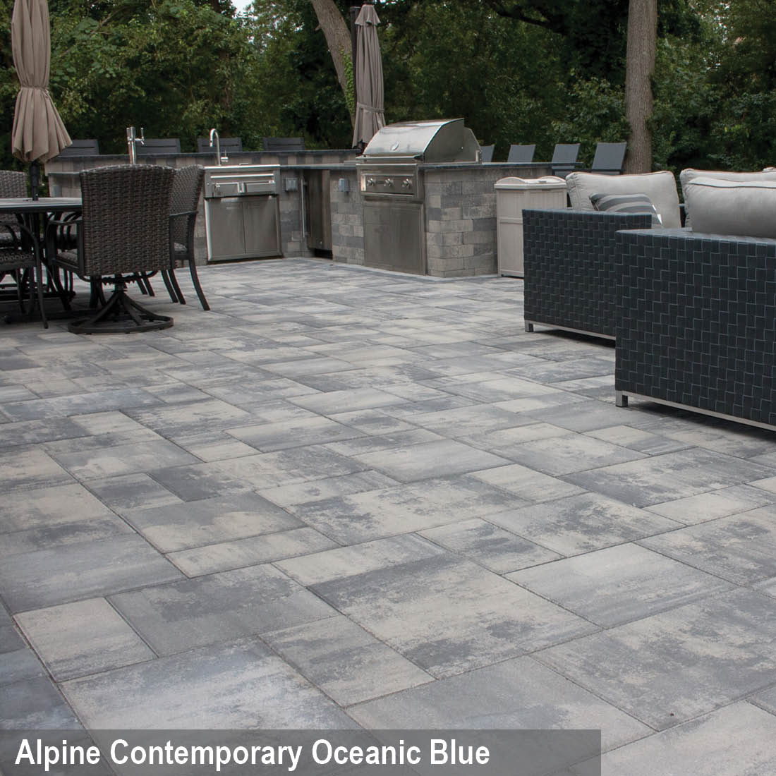 2- Alpine Contemporary Oceanic Blue
